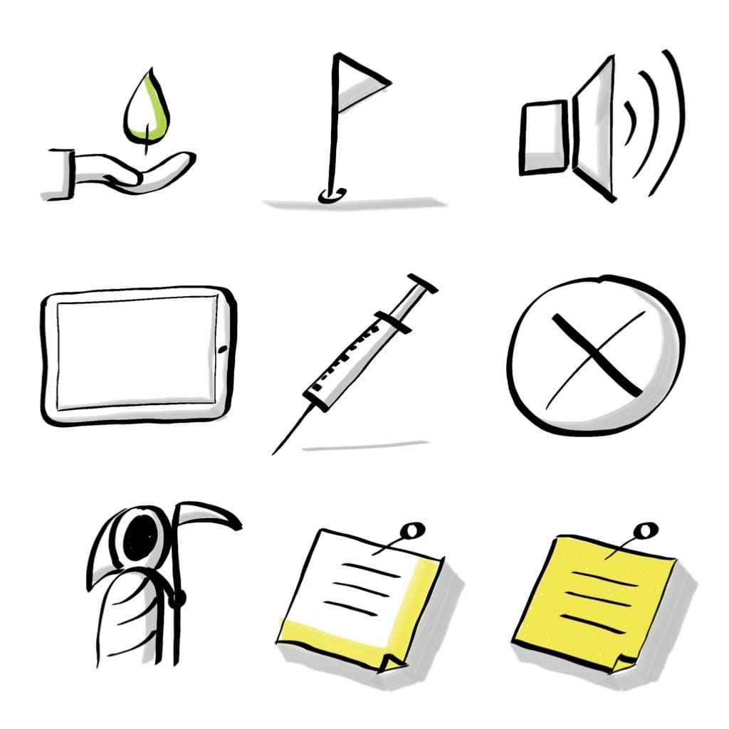 Sketchnote Icon Set 9x9